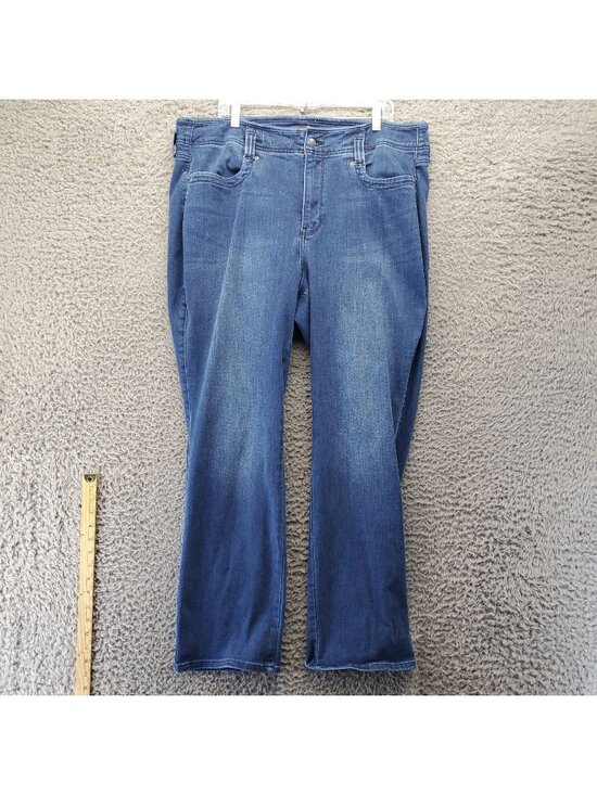 NYDJ Denim - NYDJ Jeans Womens 18W Blue Marilyn Straight Lift Tuck Denim Stretch Fit